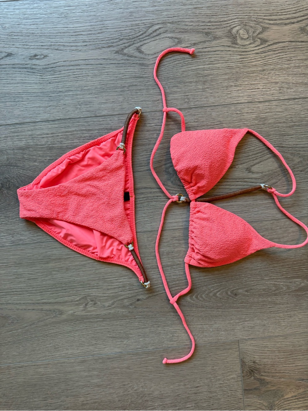 ViX Paula Hermanny Firenze Dri Bikini Set – Apricot – Size M